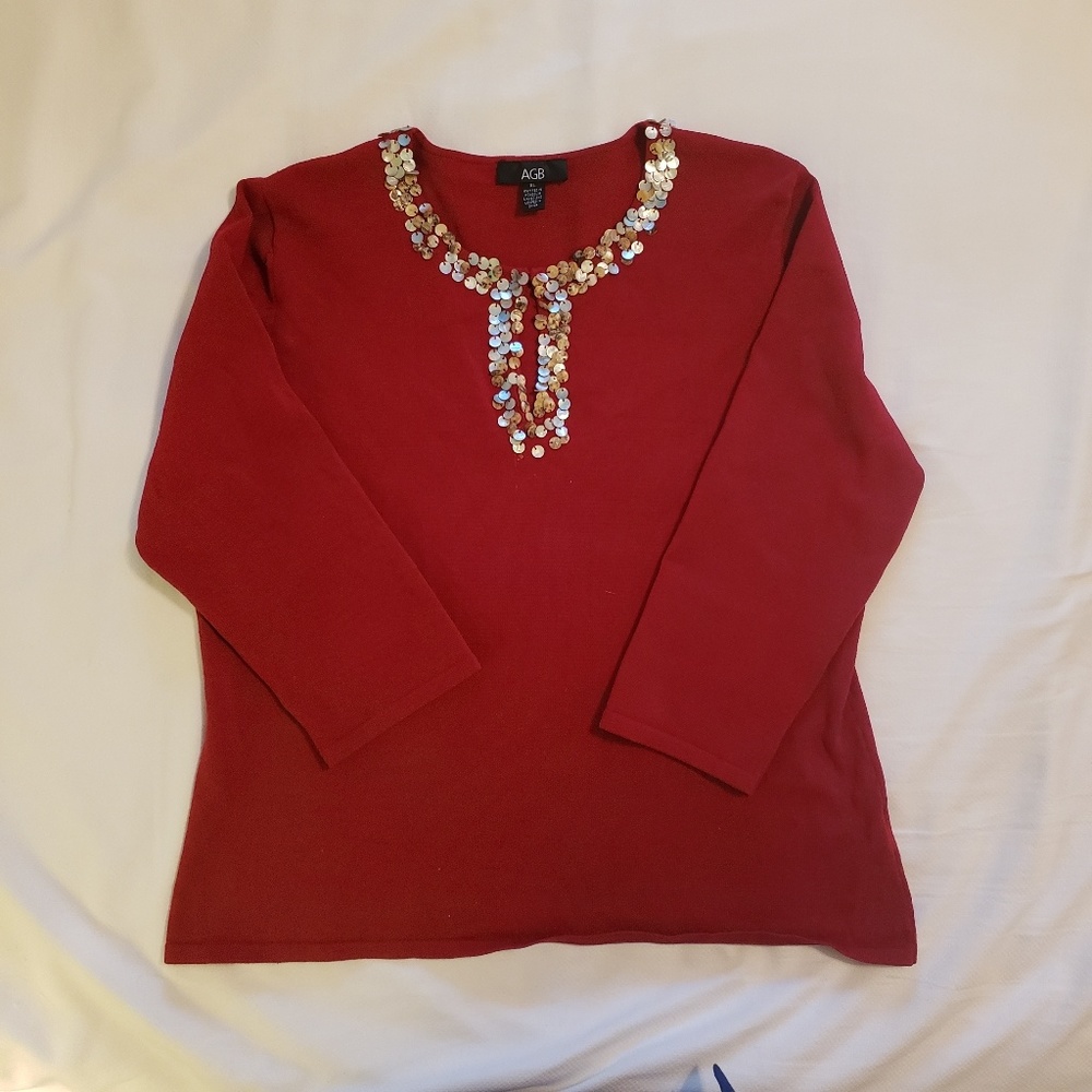 Red Knitted Top